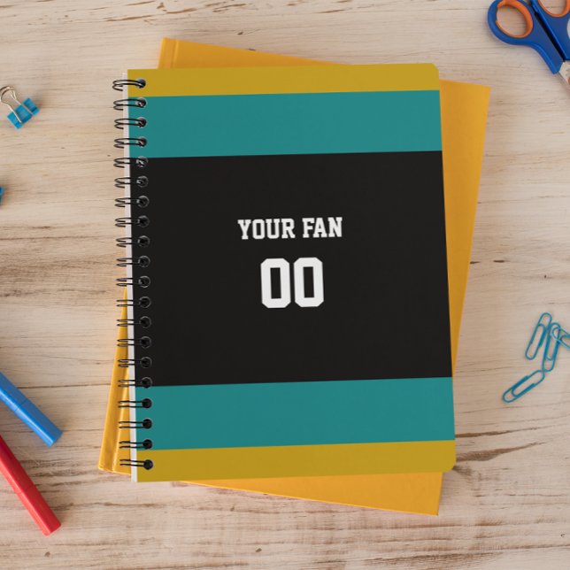 Cuaderno Equipo de fútbol negro, Verde azulado y de oro per (Subido por el creador)