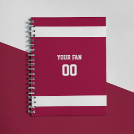 Cuaderno Equipo de Fútbol Rojo y Blanco Spiral