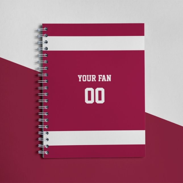 Cuaderno Equipo de Fútbol Rojo y Blanco Spiral (Subido por el creador)