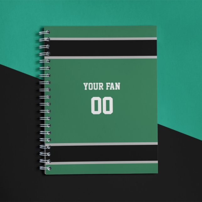 Cuaderno Equipo de fútbol verde y negro personalizado (Subido por el creador)