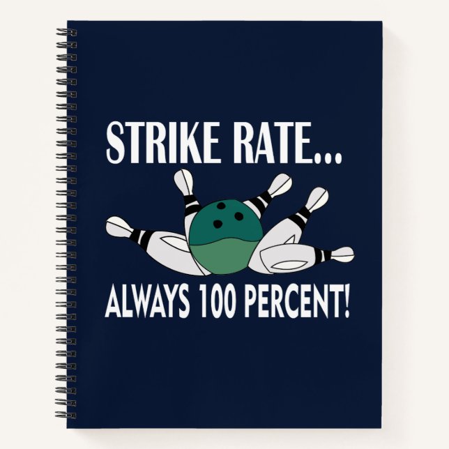 Cuaderno Equipo de golpe de bola de bolos  (Anverso)