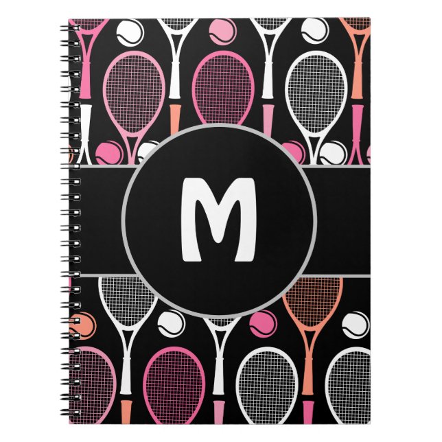 Cuaderno Equipo de Jugador de Tenis Nombre Personalizado Mo (Frente)