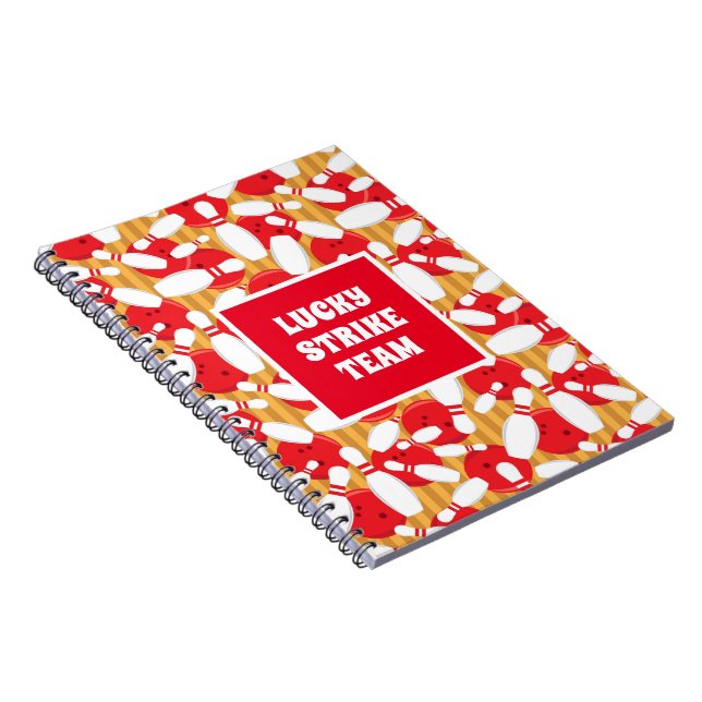 Cuaderno Equipo de la Liga de Bolas Guay y Pins Strikes (Lado Derecho)