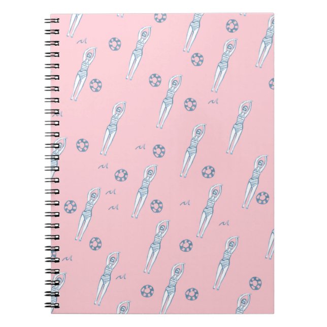 Cuaderno Equipo De Natación Artístico Snicro Nadadores Rosa (Frente)