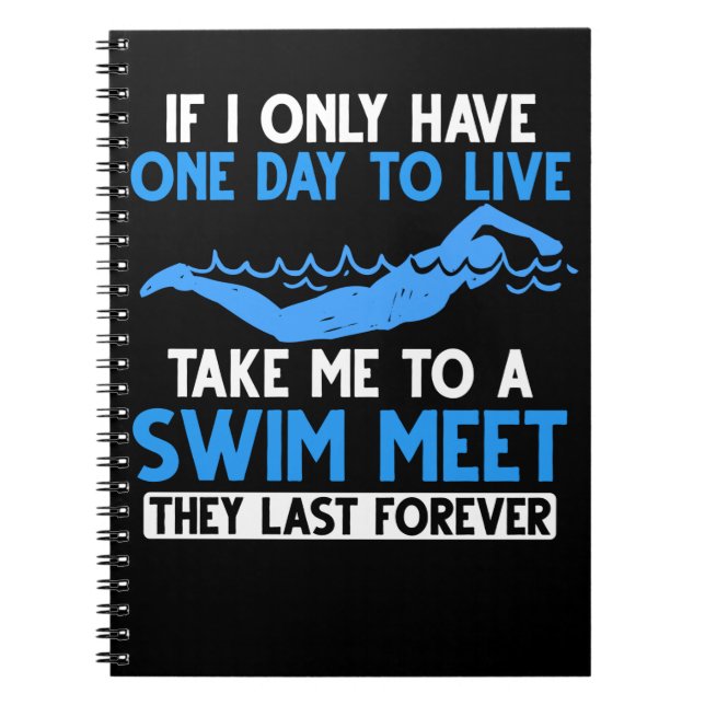 Cuaderno Equipo De Natación Chiste Natación Humor Deportivo (Frente)