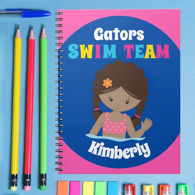 Cuaderno Equipo De Natación Cuta Personalizado Chica Africa (Subido por el creador)