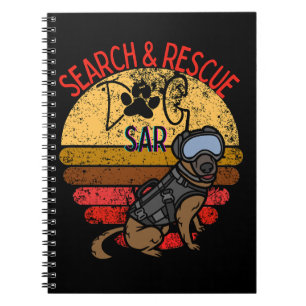 Cuaderno Equipo de perros profesionales de búsqueda y resca