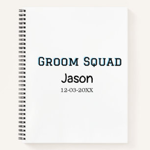 Cuaderno Equipo del novio padrino despedida de soltera agre