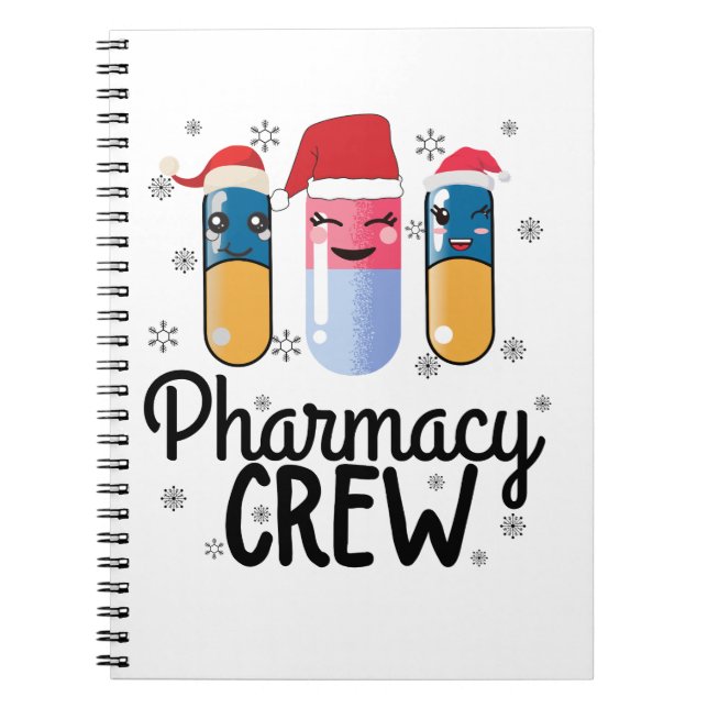 Cuaderno Equipo Farmacéutico. T-Shirt, Navidades farmacéuti (Frente)