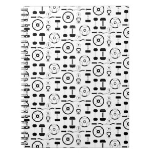 Cuaderno Equipo Gimnasio Negro minimalista