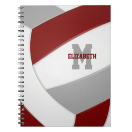 Cuaderno equipo gris marrón colores chicas voleibol masculi