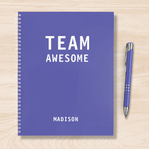 Cuaderno Equipo Increíble Nombre Personalizado Púrpura