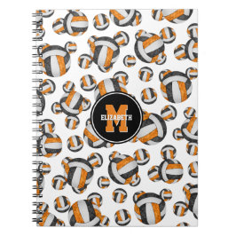 Cuaderno equipo naranja negro colores chicas voleibol depor