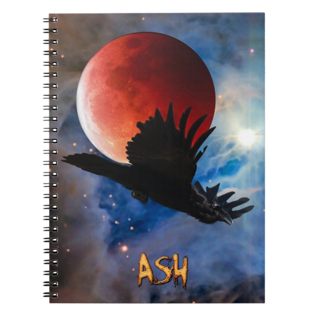 Cuaderno Equipo portátil ASH Mystical Raven y Eclipsed Moon (Frente)