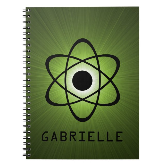 Cuaderno Equipo portátil atómico Nerdy, verde (Frente)