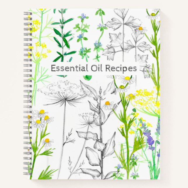 Cuaderno Equipo portátil de aromaterapia con receta de acei (Anverso)