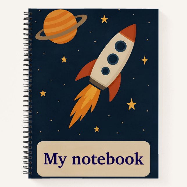 Cuaderno Equipo portátil de aventura espacial para niños pe (Anverso)