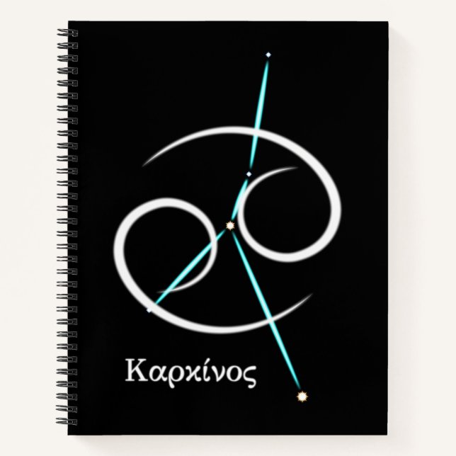 Cuaderno Equipo portátil de cáncer de constelación de zodia (Anverso)