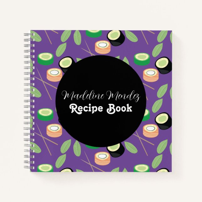 Cuaderno Equipo portátil de cocina de cocinero de sushi (Anverso)