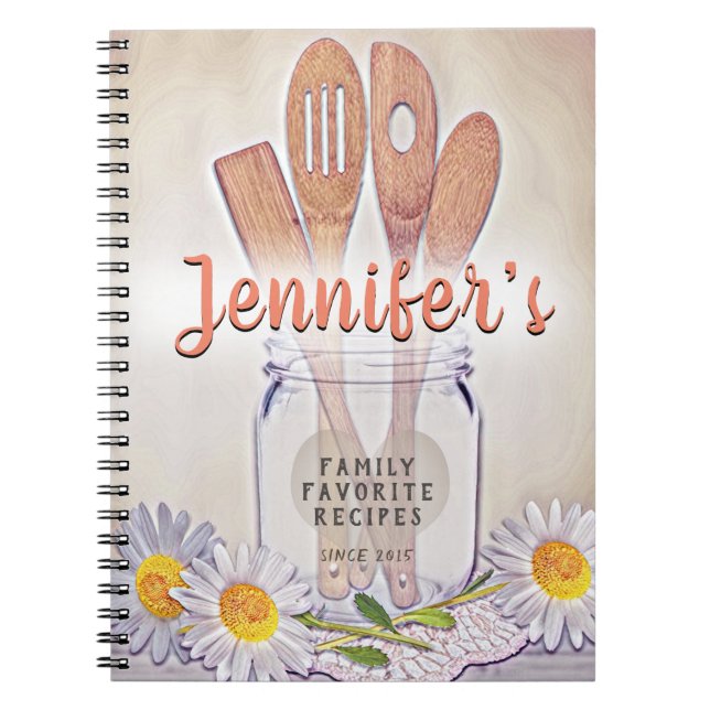 Cuaderno Equipo portátil de cocina de recetas personalizado (Frente)