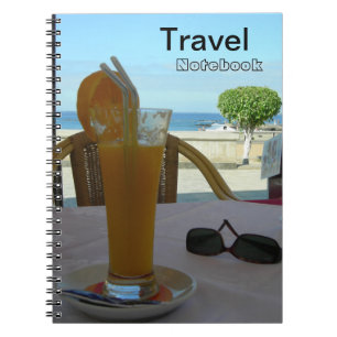 Cuaderno Equipo portátil de destino de viaje de jugo naranj