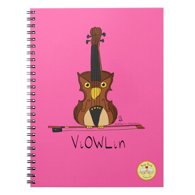 Cuaderno Equipo portátil de música de búho de violín ViOWLi (Frente)