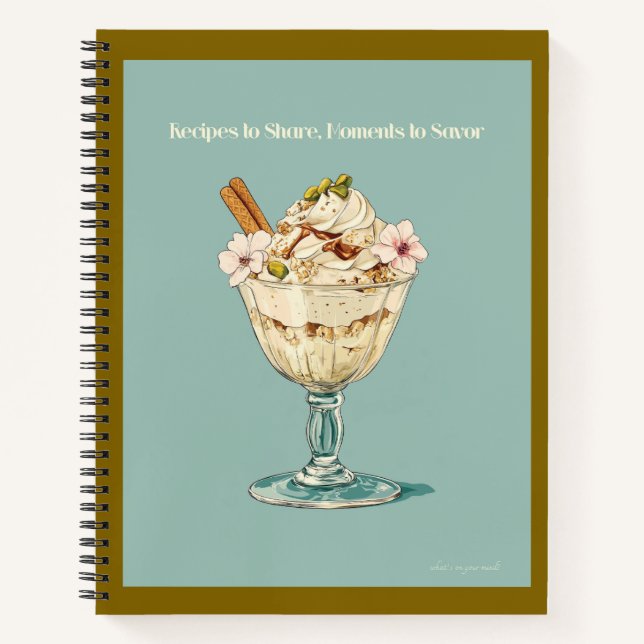 Cuaderno Equipo portátil de receta con crema de hielo (Anverso)