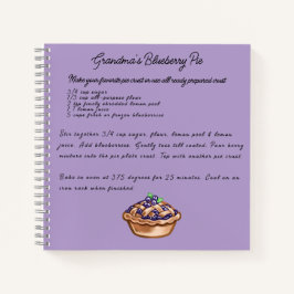Cuaderno Equipo portátil de receta favorita de familia