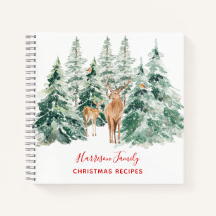 Cuaderno Equipo portátil de recetas de la familia Winter W