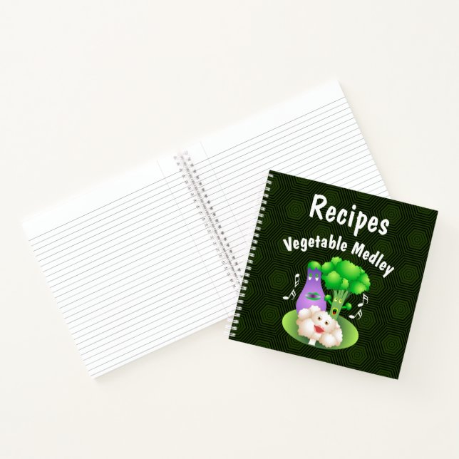 Cuaderno Equipo portátil de recetas de Medley vegetal (Interior)
