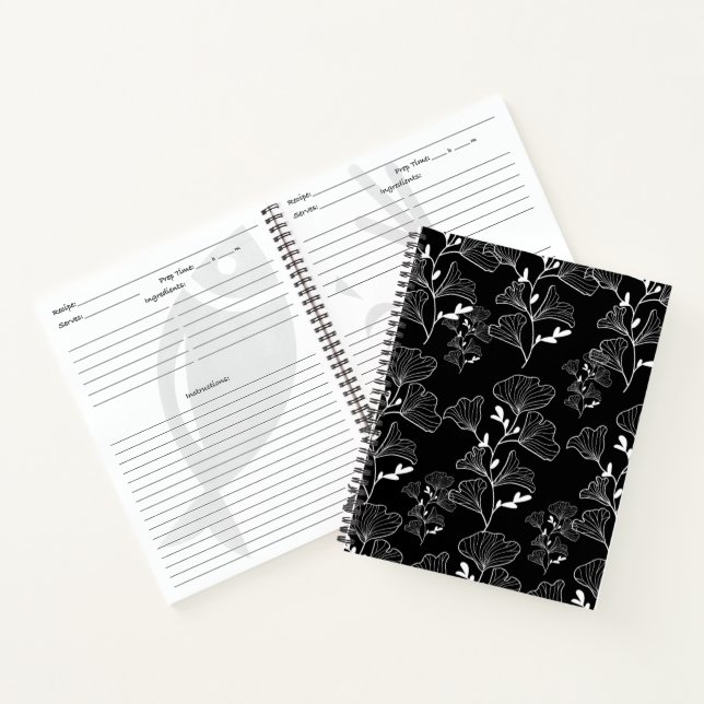 Cuaderno Equipo portátil de recetas de personalizable | Ele (Interior)