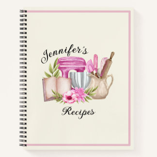 Cuaderno Equipo portátil de recetas elegante y personalizad