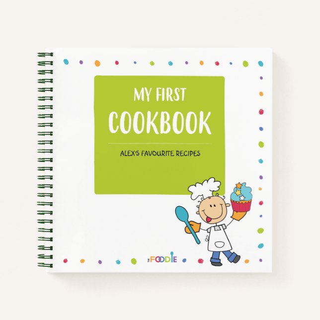 Cuaderno Equipo portátil de recetas para niños personalizad (Anverso)