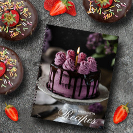 Cuaderno Equipo portátil elegante de recetas personalizado