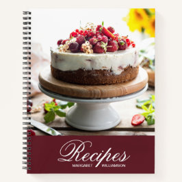 Cuaderno Equipo portátil elegante de recetas personalizado