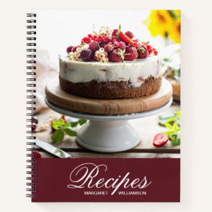 Cuaderno Equipo portátil elegante de recetas personalizado