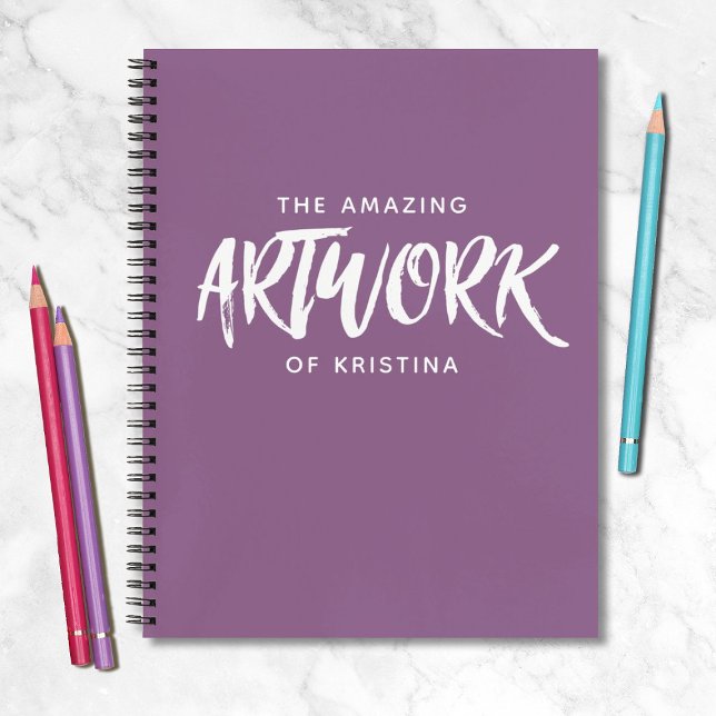 Cuaderno Equipo portátil elegante y personalizado para el e (Add your name to this artist sketchbook featuring the words, the amazing artwork of...)