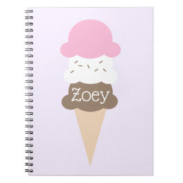 Cuaderno Equipo portátil Ice Cream Cone para Chicas persona