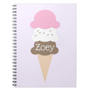 Cuaderno Equipo portátil Ice Cream Cone para Chicas persona