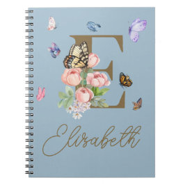Cuaderno Equipo portátil inicial elegante para mariposa