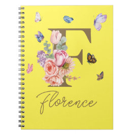 Cuaderno Equipo portátil inicial elegante para mariposa