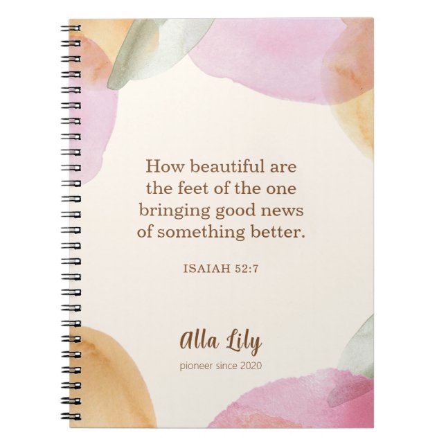 Cuaderno Equipo portátil JW, regalo para los pioneros, Isai (Frente)