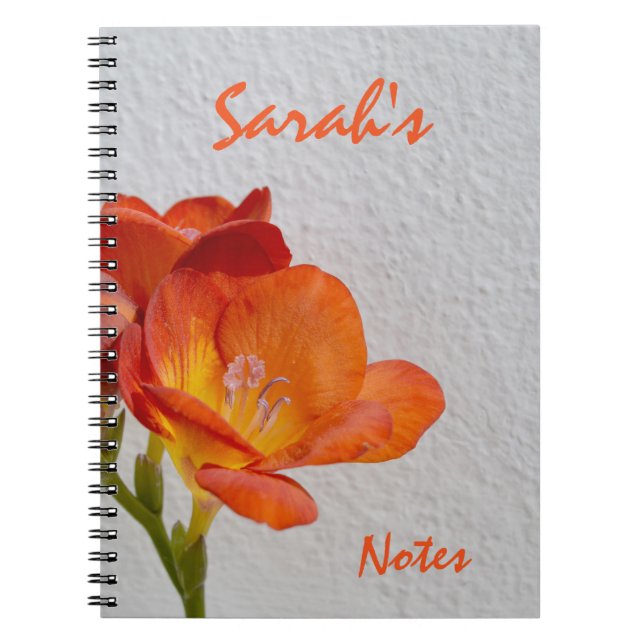 Cuaderno Equipo portátil Naranja personalizado Fressia (Frente)