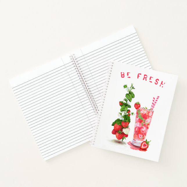 Cuaderno Equipo portátil para tomar fresas fresco - Texto P (Interior)