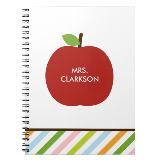 Cuaderno Equipo portátil personalizado de Apple moderno (Frente)