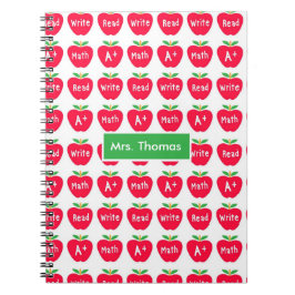 Cuaderno Equipo portátil personalizado de Apple rojo