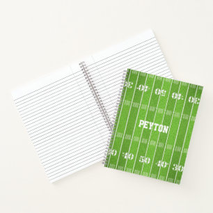 Cuaderno Equipo portátil personalizado de campo de fútbol