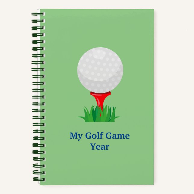 Cuaderno Equipo portátil personalizado para juegos de golf (Anverso)