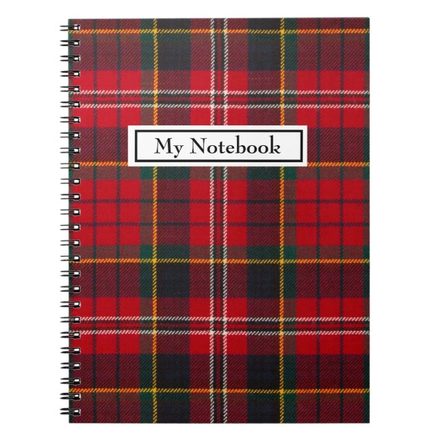 Cuaderno Equipo portátil personalizado - Red Tartan Macpher (Frente)