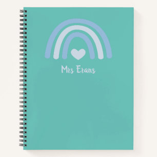 Cuaderno Equipo portátil Rainbow Heart, regalo personalizad